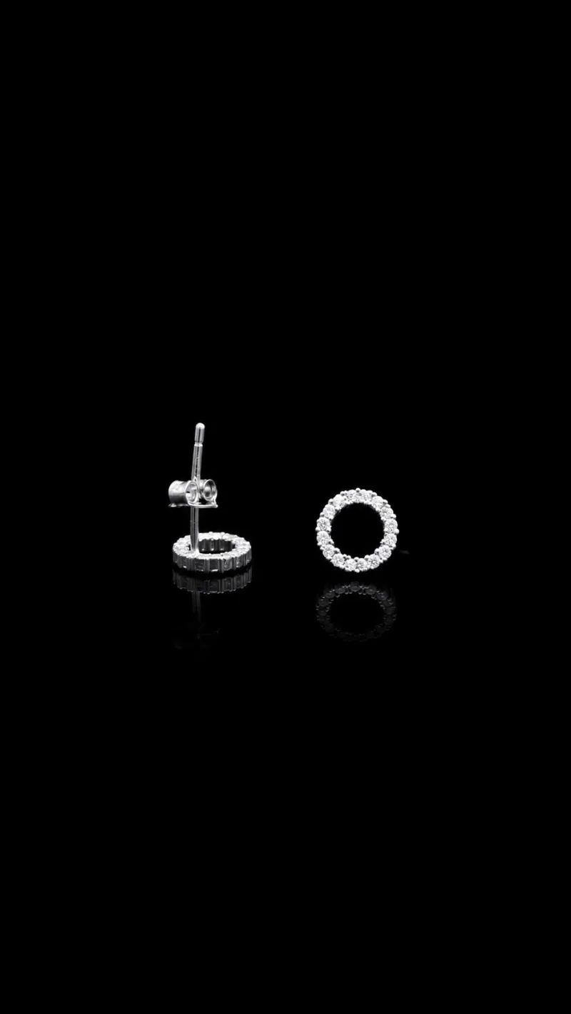 Eterna Pavé Circle Studs — 1