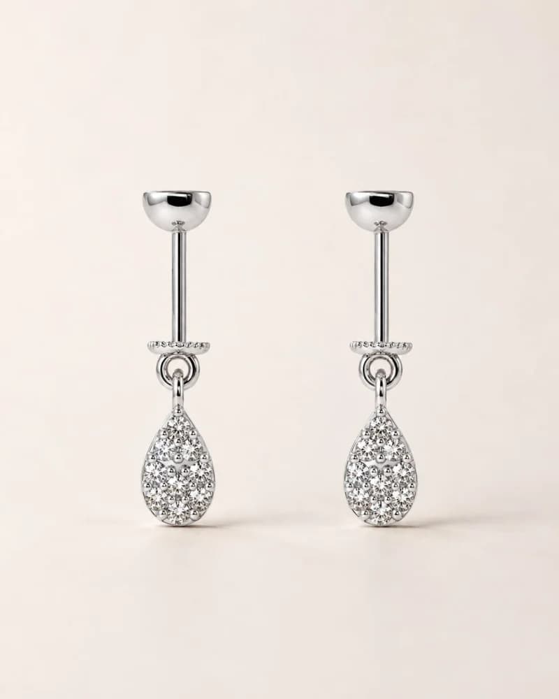 Elara Teardrop Hanging Earrings — 1