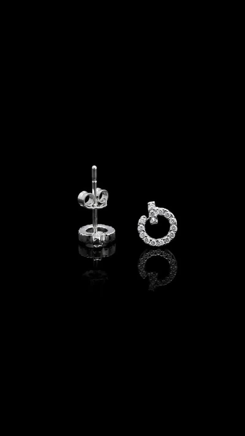 Luna Pave Hoop Earrings — 1