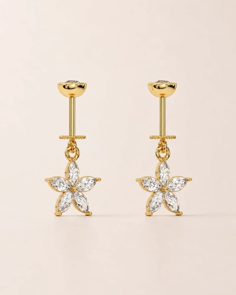 Fleur Bloom Hanging Earrings — 2