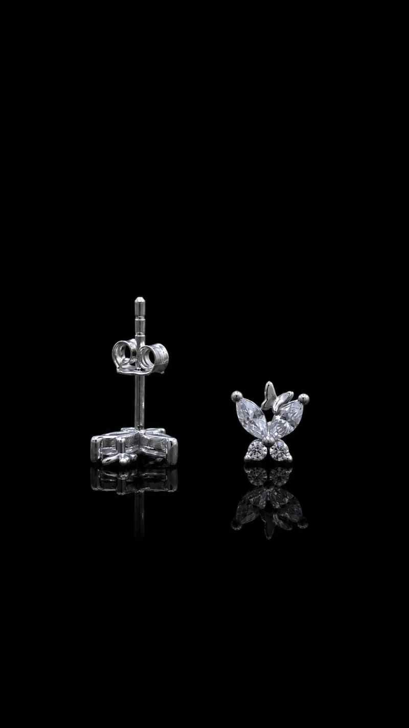 Lumière Butterfly Bloom Stud Earrings — 1