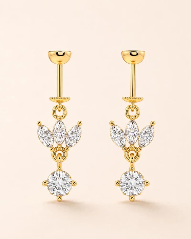 Flora Cascade Hanging Earrings — 1