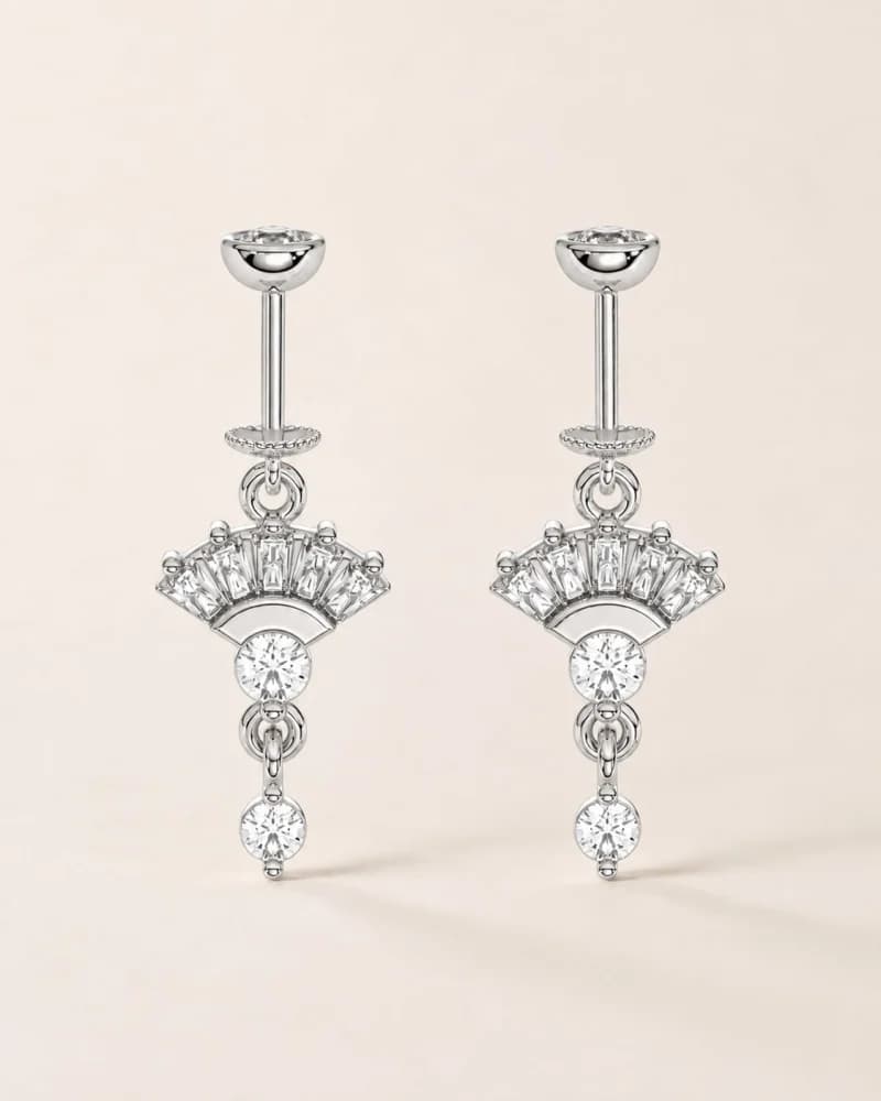 Regalia Crown Hanging Earrings — 1