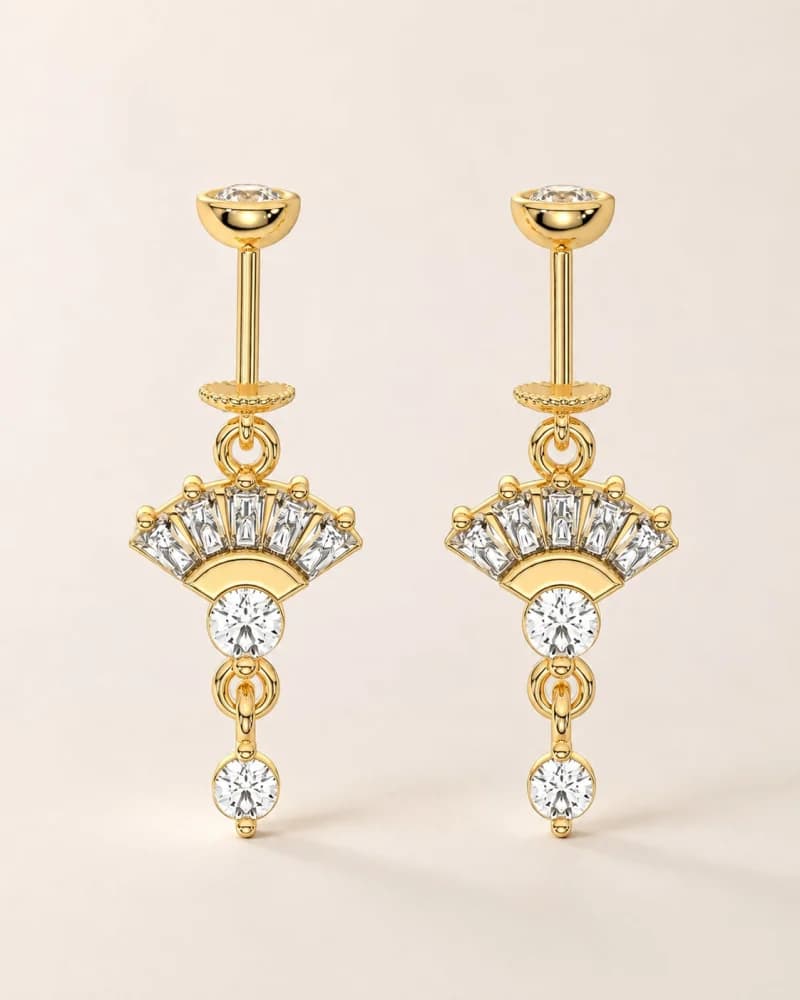 Regalia Crown Hanging Earrings — 2