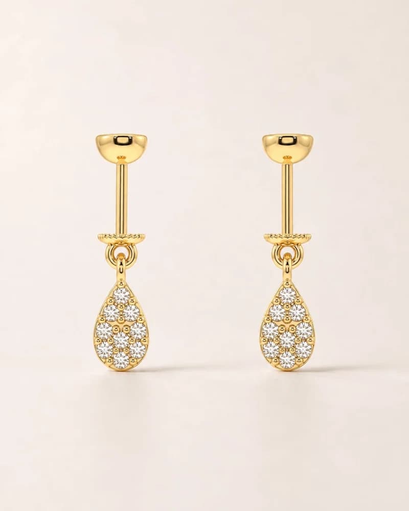 Elara Teardrop Hanging Earrings — 2